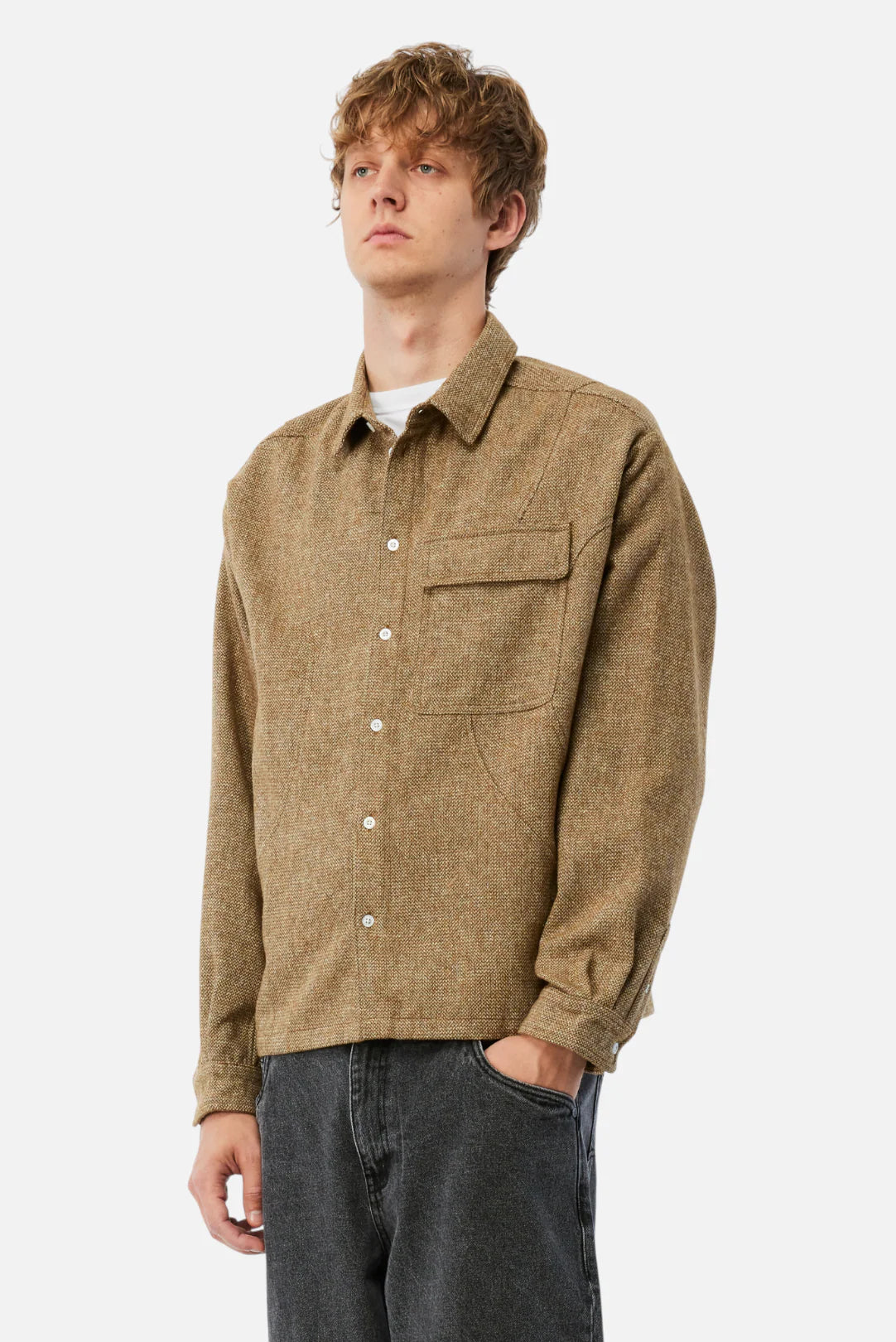 WOOL OVERSHIRT｜GOLD