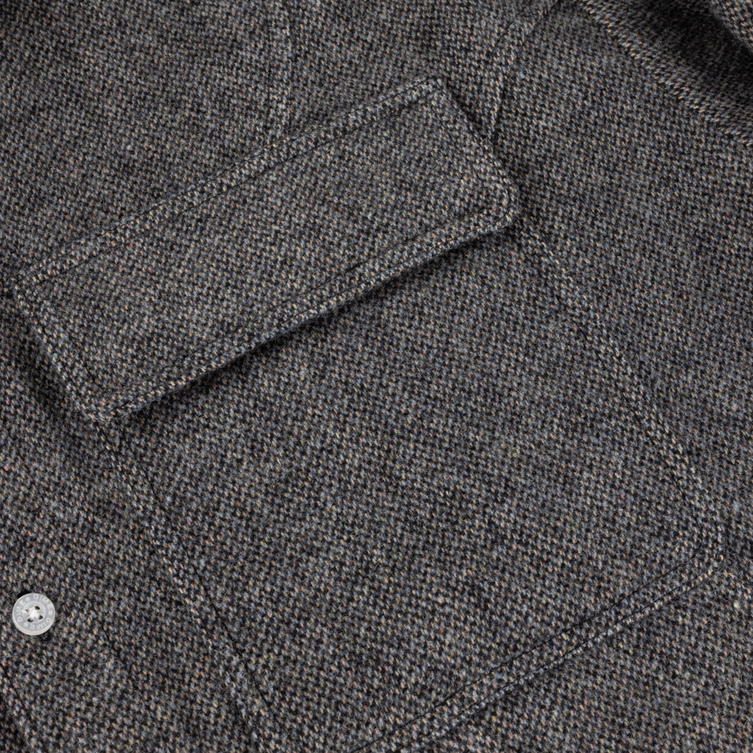 WOOL OVERSHIRT｜SILVER