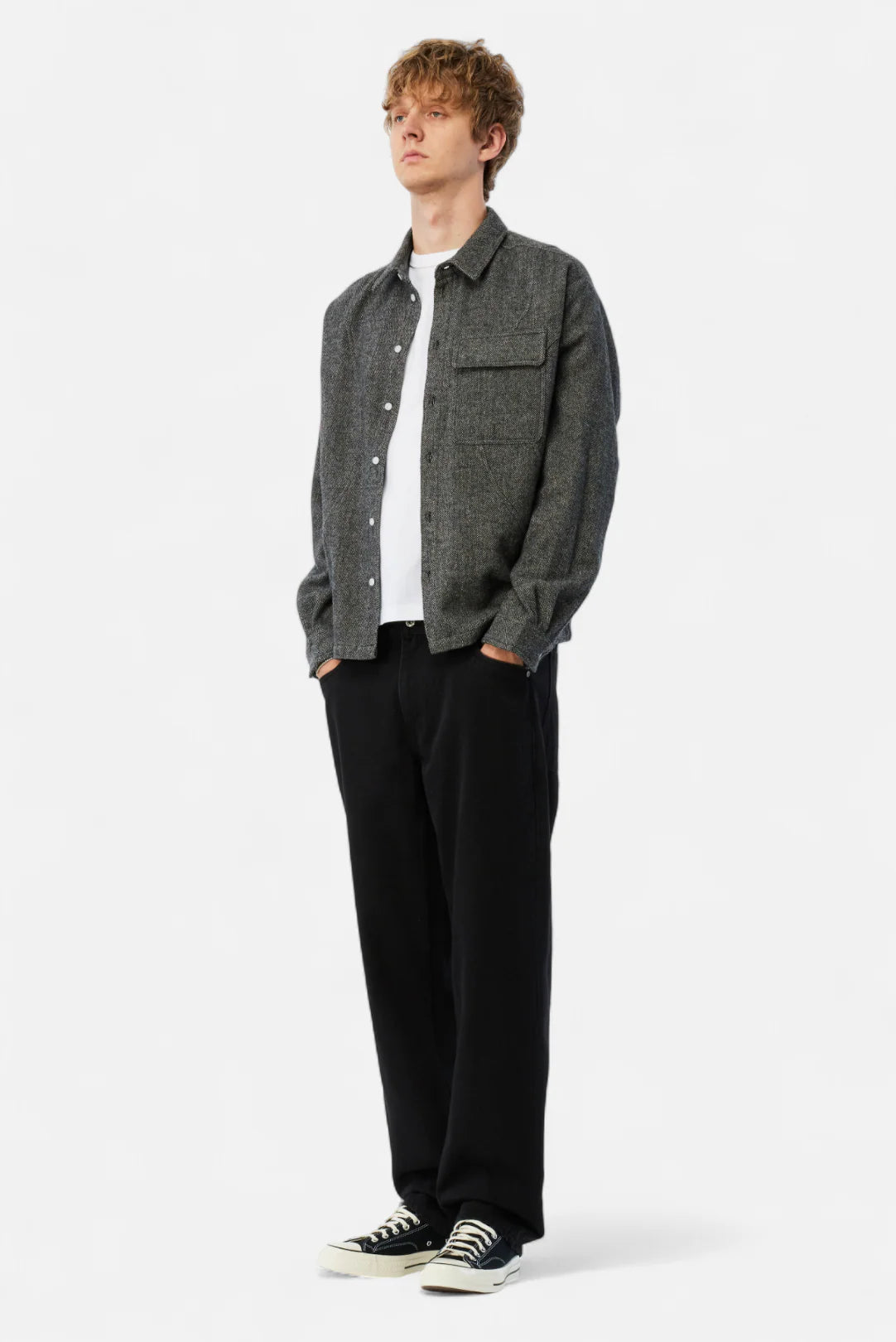 WOOL OVERSHIRT｜SILVER