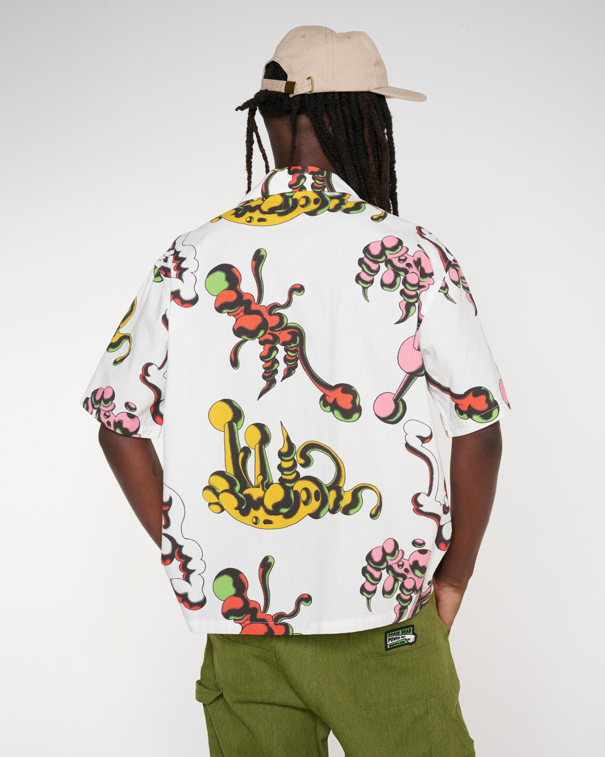 TETSUNORI TAWARAYA SEERSUCKER SHORT SLEEVE BUTTON UP