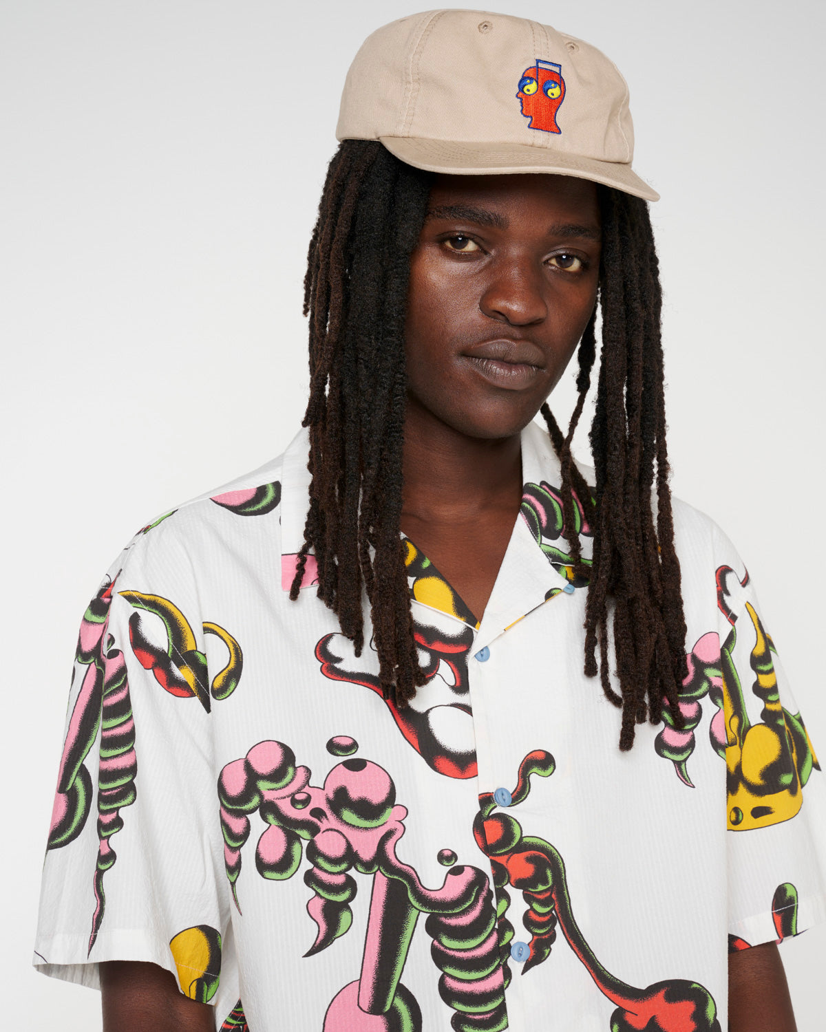 TETSUNORI TAWARAYA SEERSUCKER SHORT SLEEVE BUTTON UP