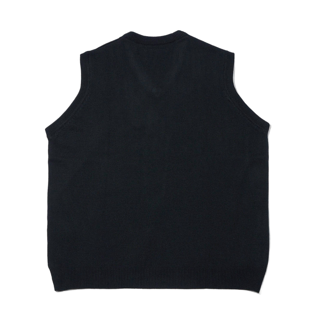 TECH LOGO KNIT VEST｜BLACK