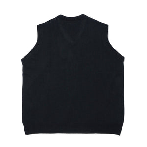 TECH LOGO KNIT VEST｜BLACK