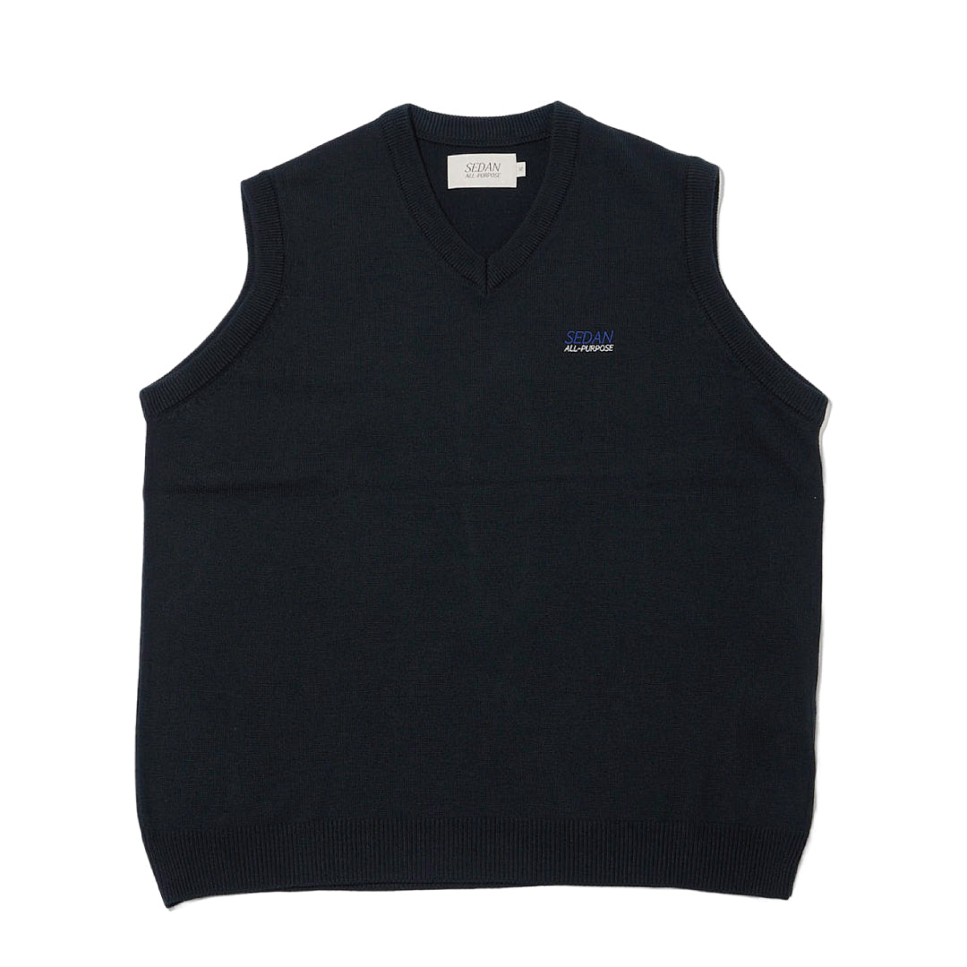TECH LOGO KNIT VEST｜BLACK