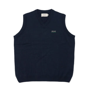 TECH LOGO KNIT VEST｜NAVY