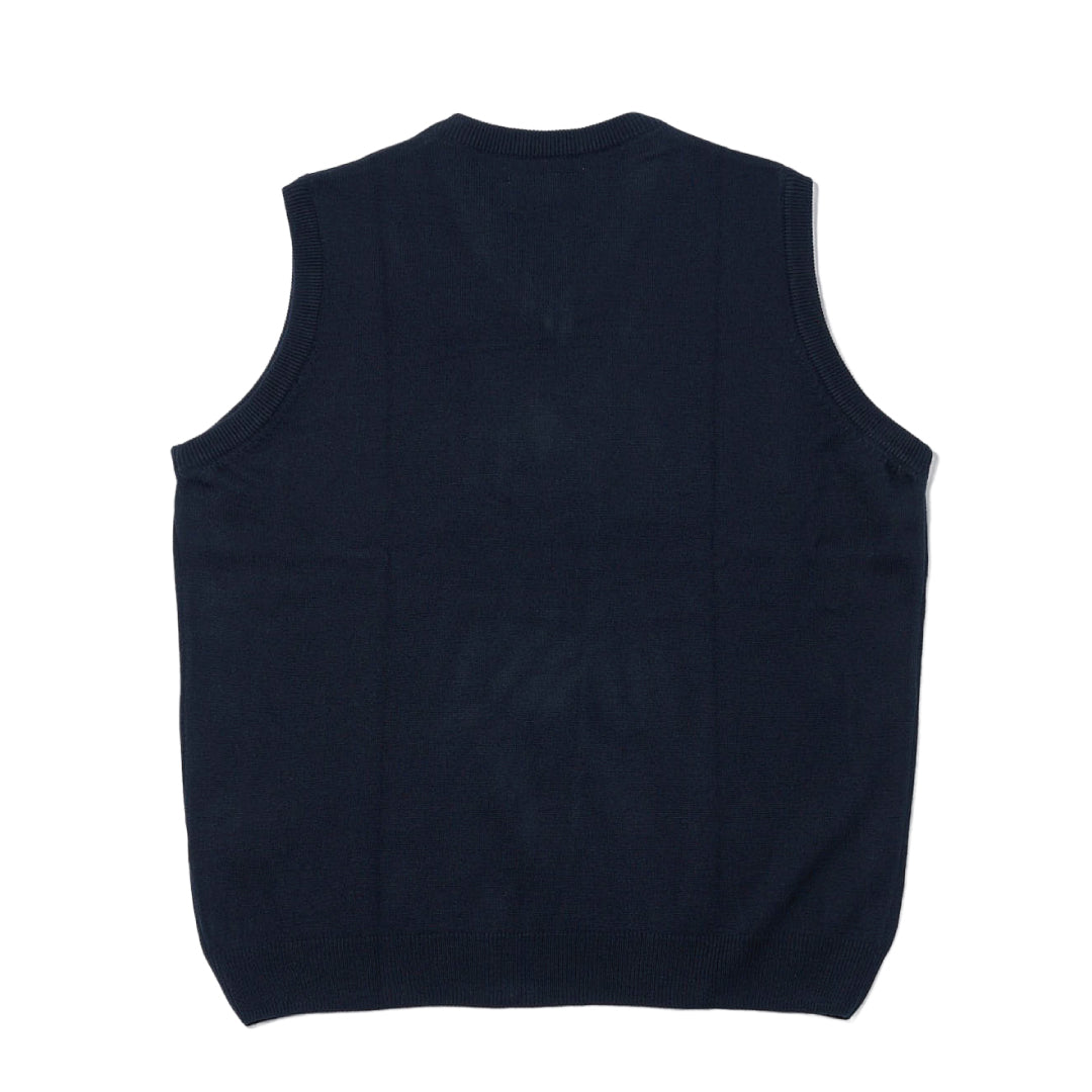 TECH LOGO KNIT VEST｜NAVY
