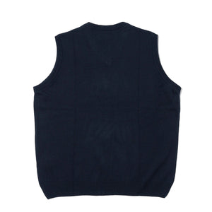 TECH LOGO KNIT VEST｜NAVY