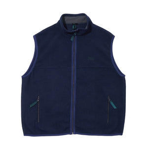 FLEECE FULL ZIP VEST｜NAVY