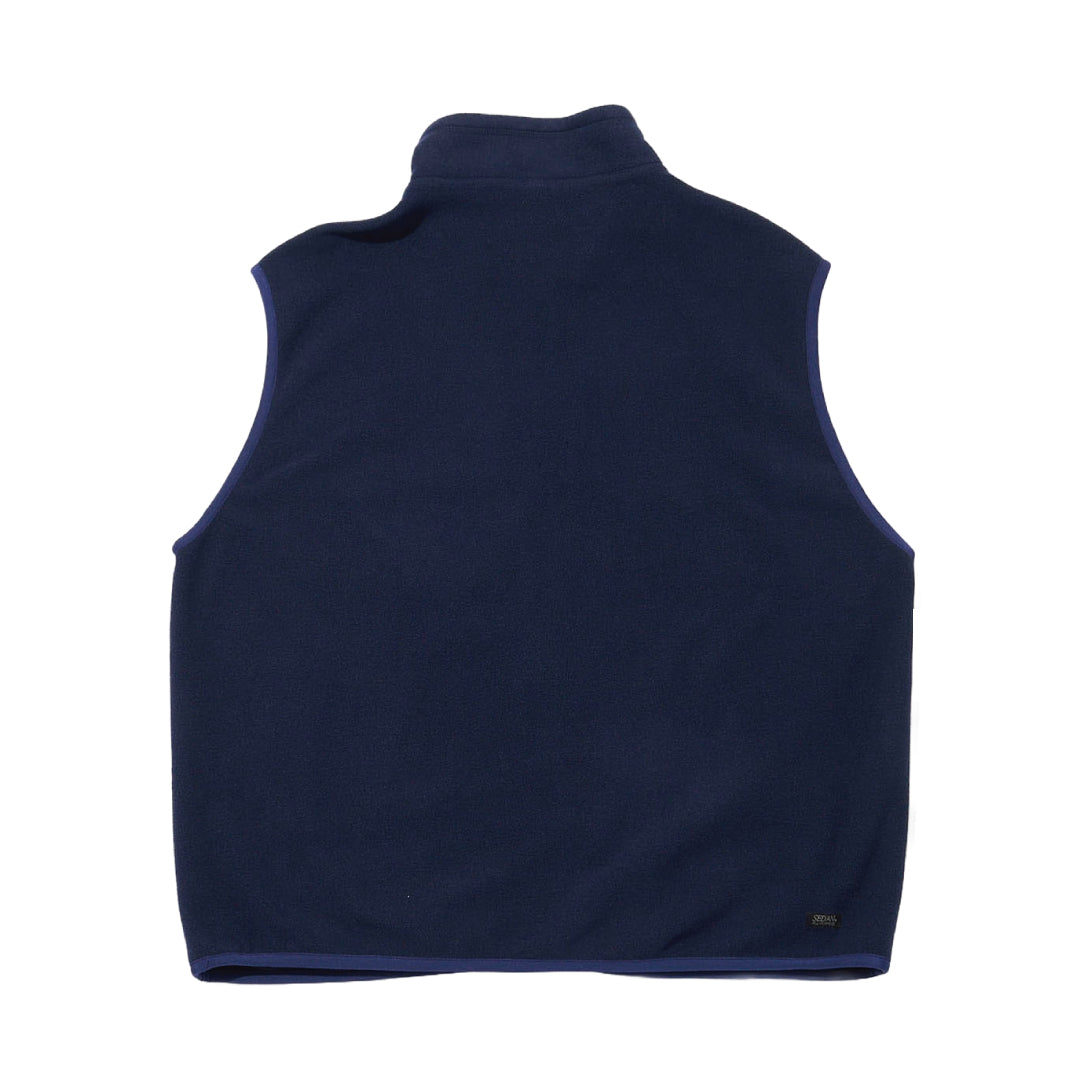 FLEECE FULL ZIP VEST｜NAVY