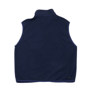 FLEECE FULL ZIP VEST｜NAVY