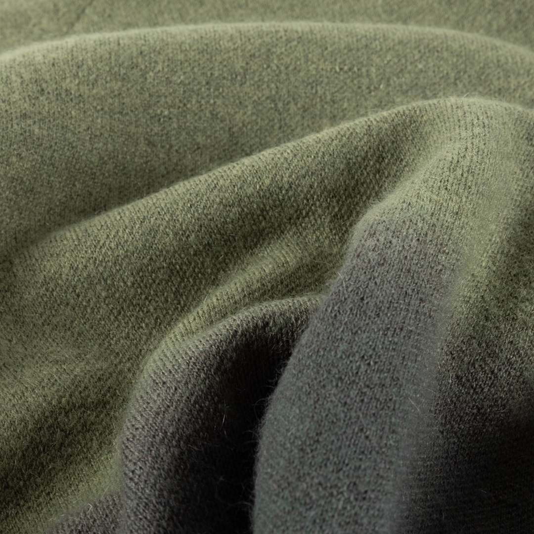 CROPPED MOHAIR KNIT｜GRADIENT OLIVE
