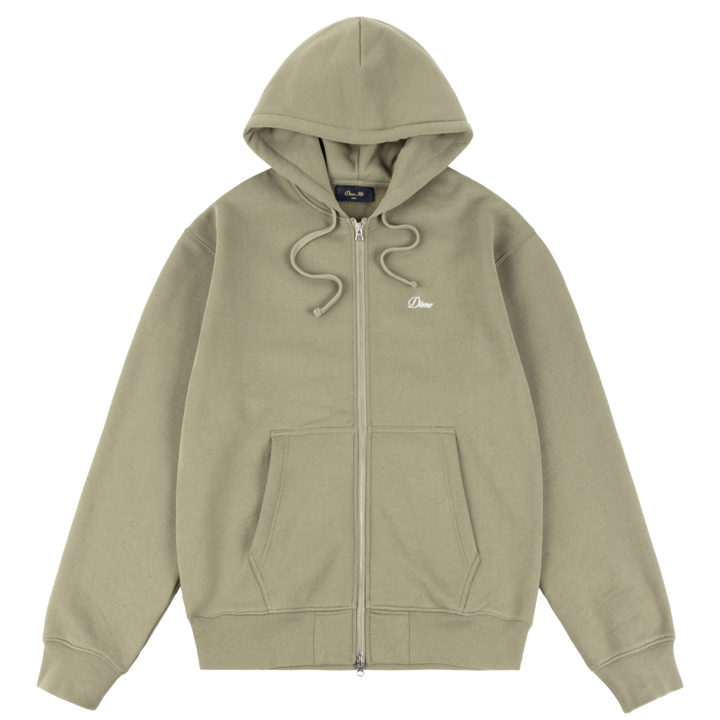 CURSIVE ZIP HOODIE｜ARMY GREEN