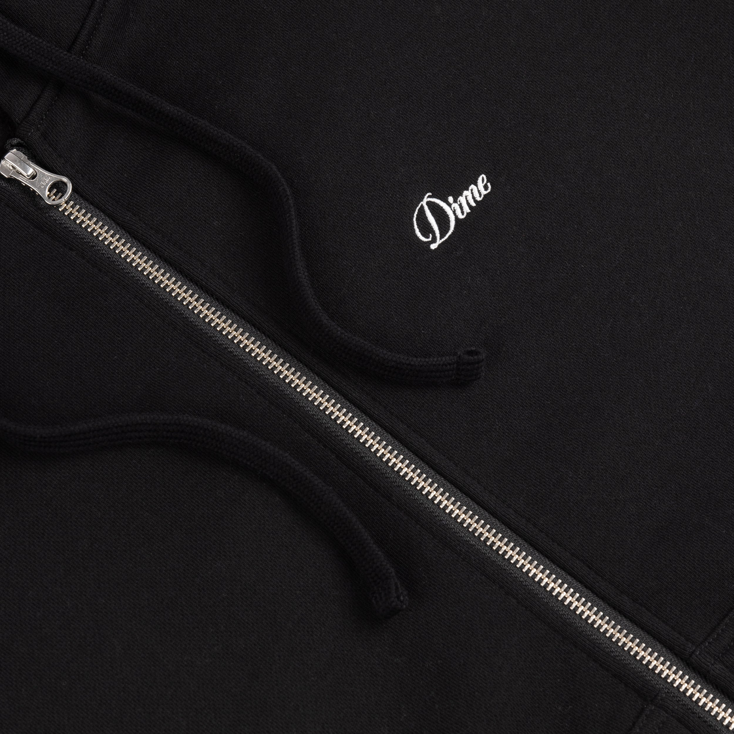CURSIVE ZIP HOODIE｜BLACK