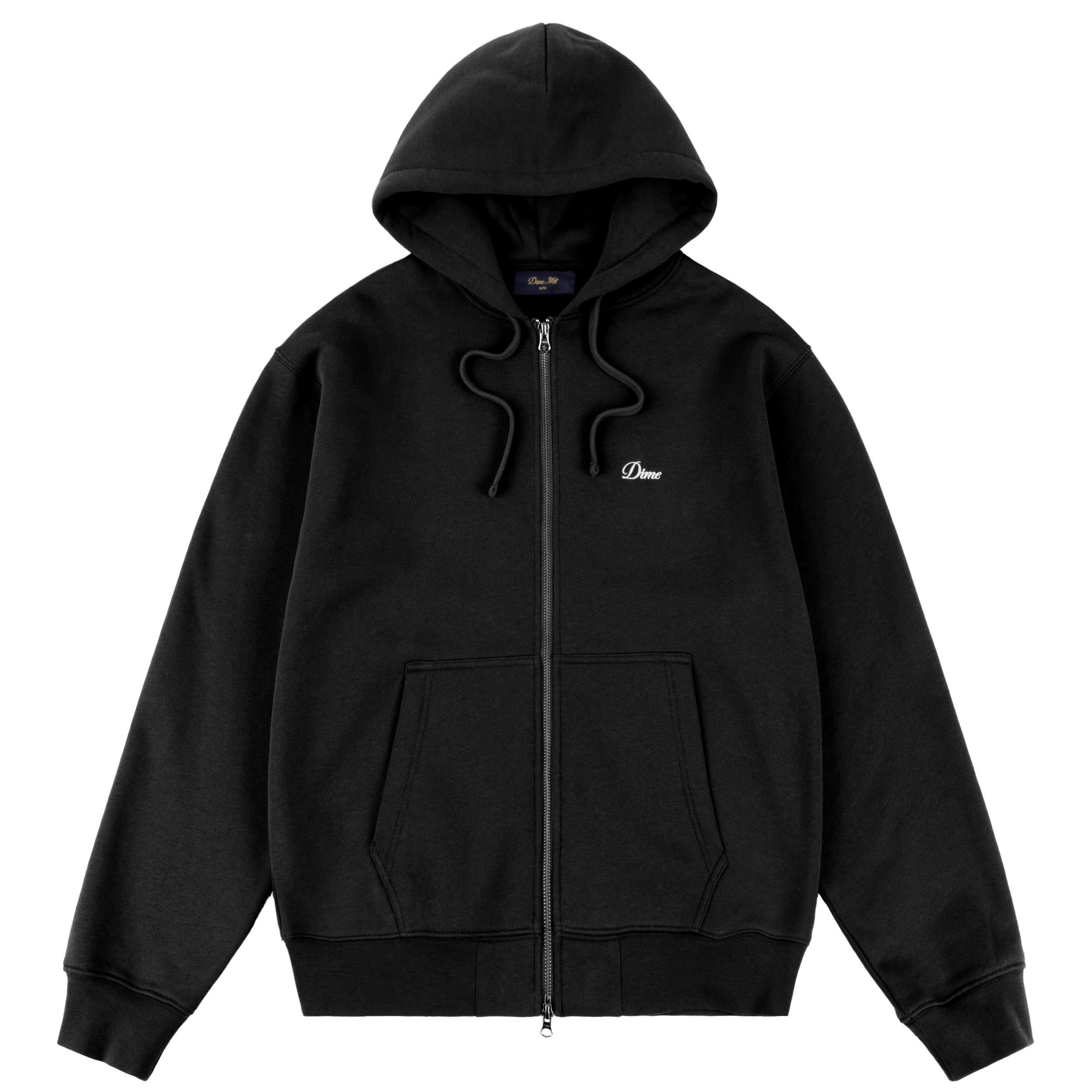 CURSIVE ZIP HOODIE｜BLACK