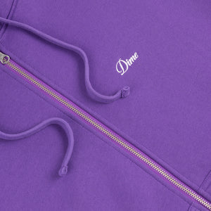 CURSIVE ZIP HOODIE｜DARK PURPLE