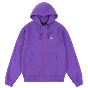 CURSIVE ZIP HOODIE｜DARK PURPLE