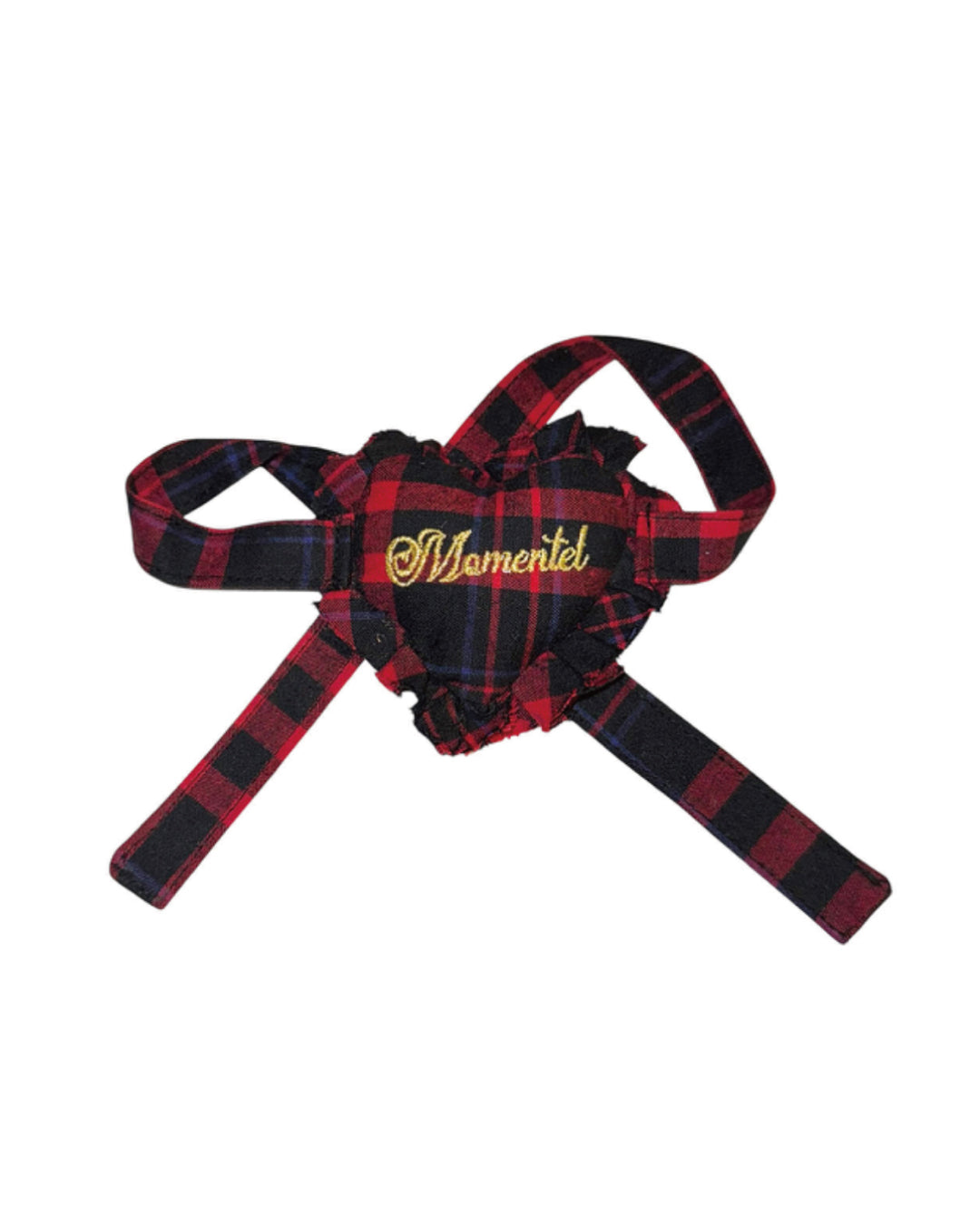 CHECK CUSHION LOVE CHOKER TWO WAY｜RED
