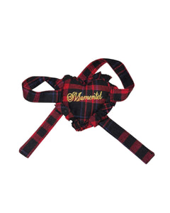 CHECK CUSHION LOVE CHOKER TWO WAY｜RED