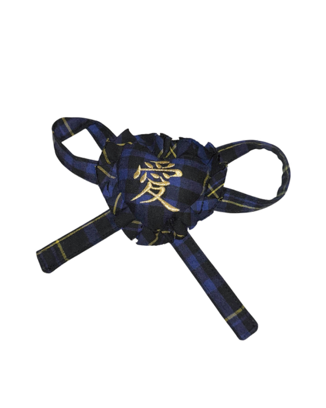 CHECK CUSHION LOVE CHOKER TWO WAY｜BLUE