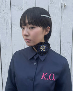 CHECK CUSHION LOVE CHOKER TWO WAY｜BLUE