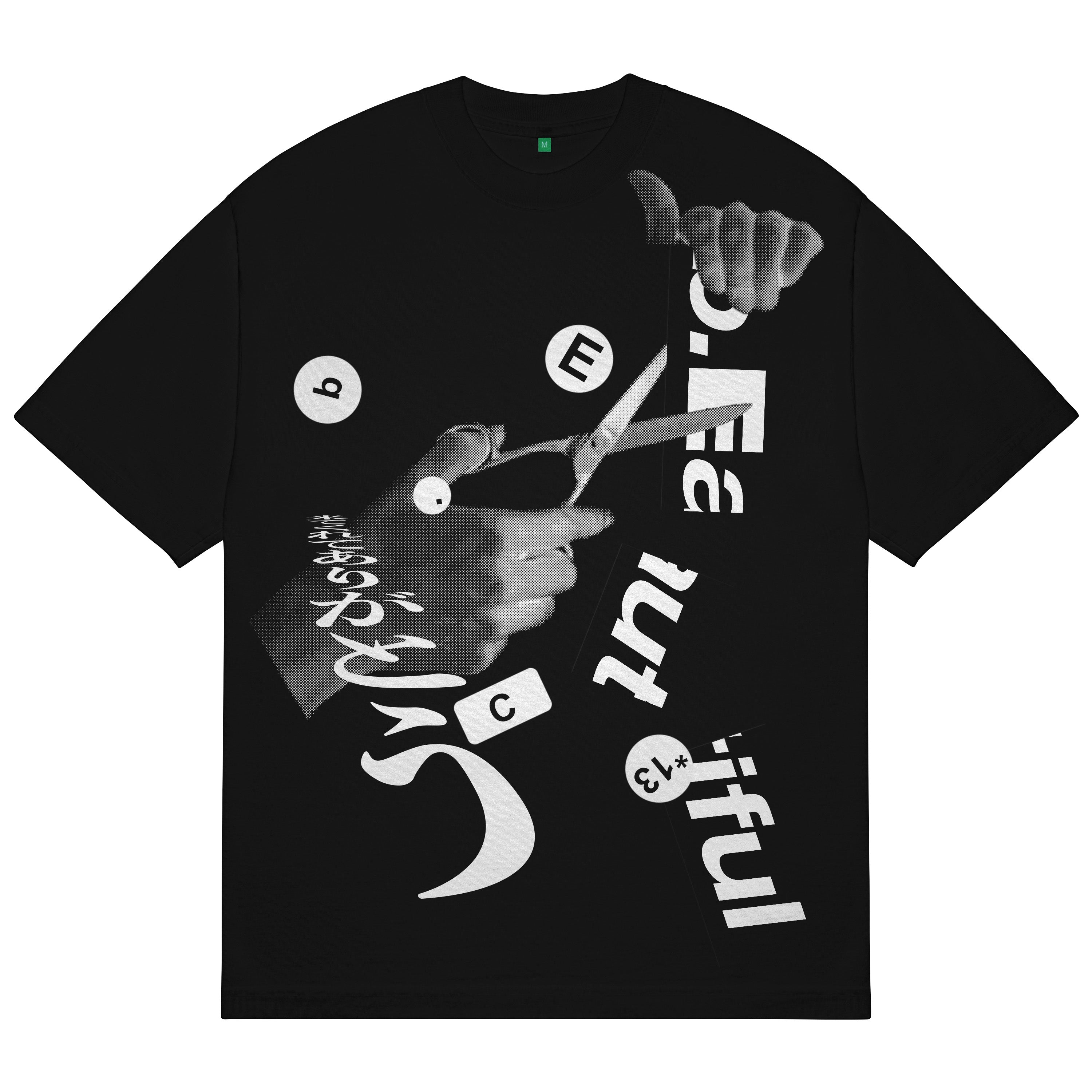 CUTTING T-SHIRT｜BLACK