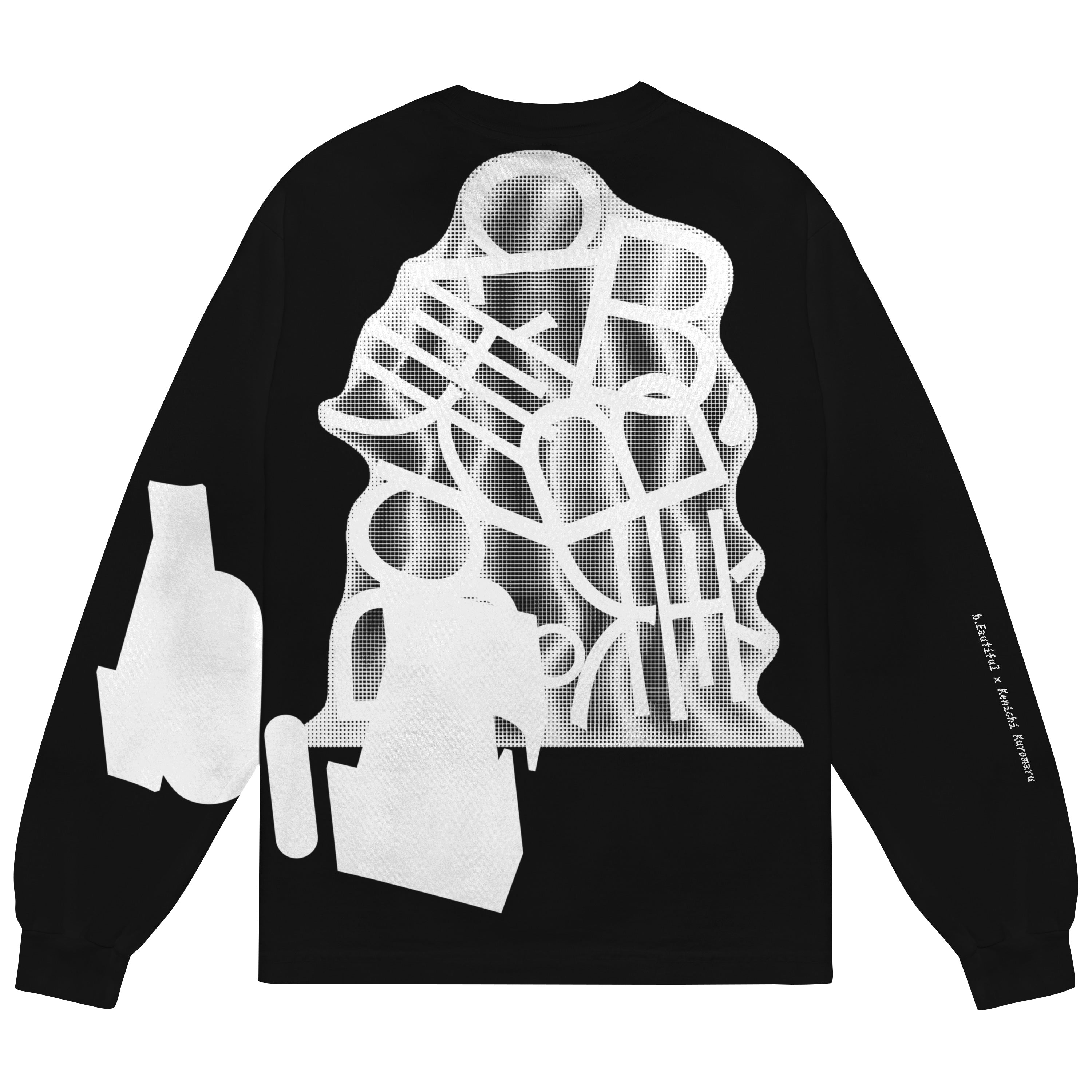 b.Eautiful x Kenichi Kuromaru Net LS Shirt ｜Black
