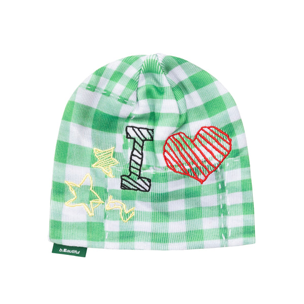b.Eautiful x SHOMAMITAN｜<3 b.E Beanie ｜Green Checker – NOU-KON
