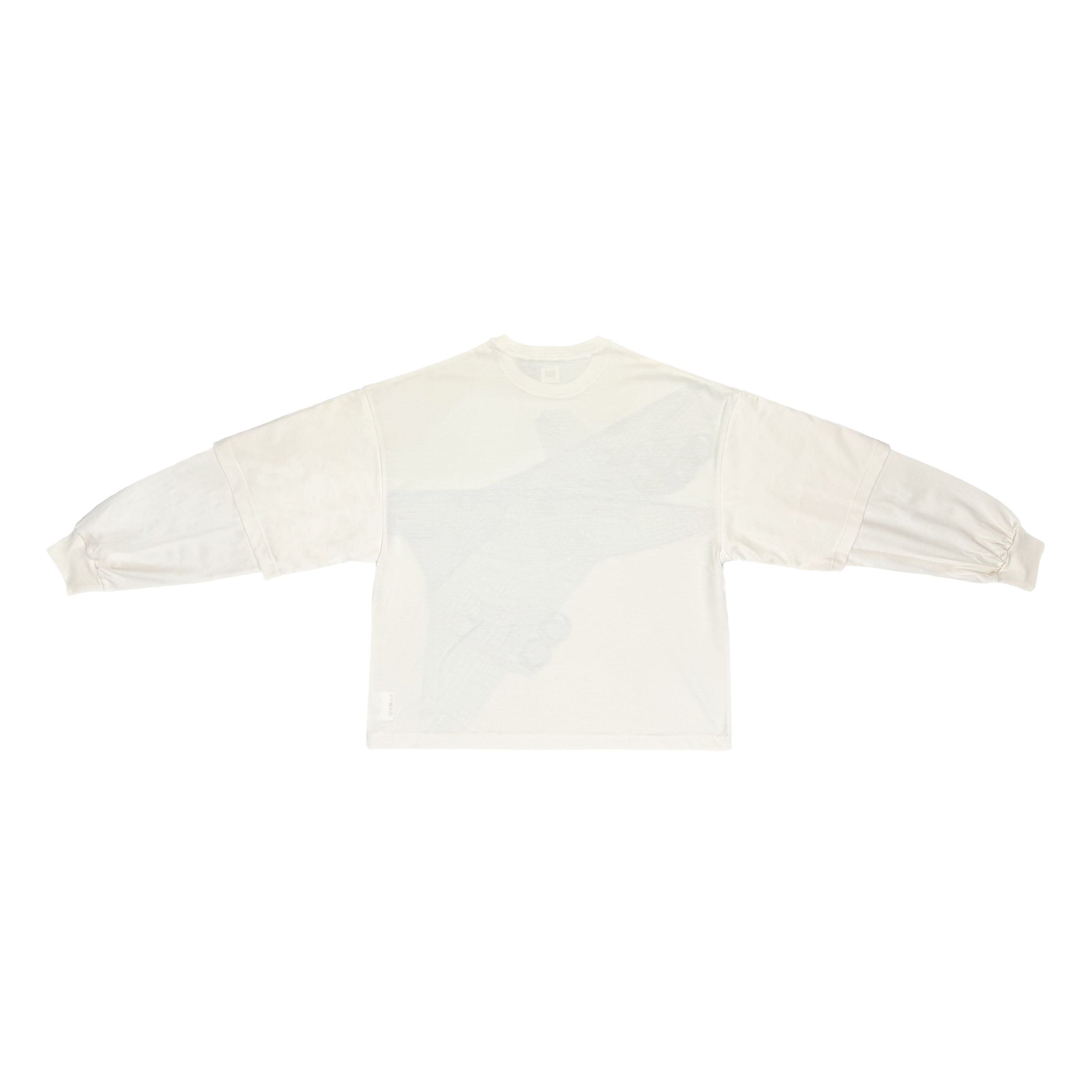 LAYERED OVERPRINTED TEE｜ NATURAL