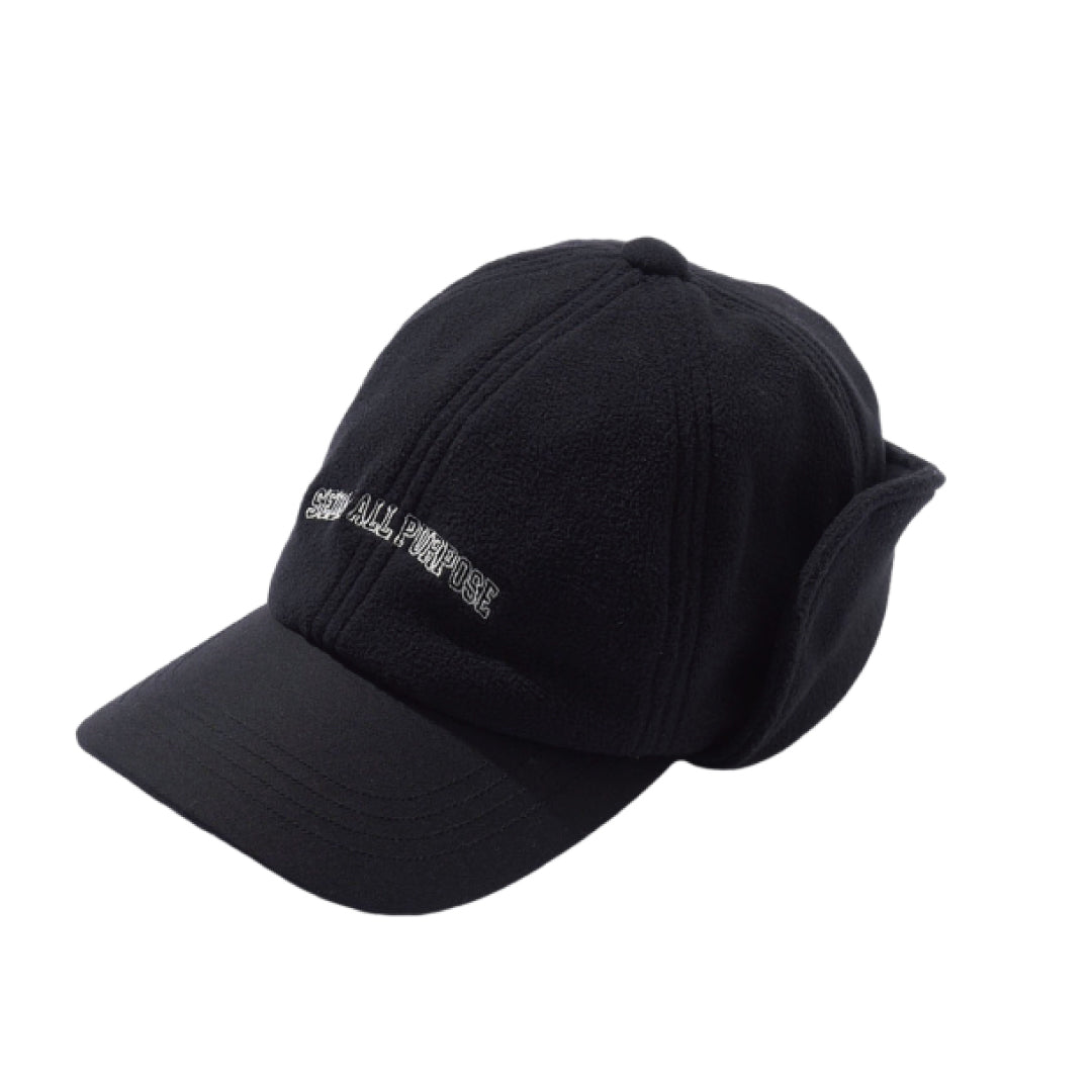 ARCH LOGO EAR FLAP FLEECE CAP｜BLACK x BLACK