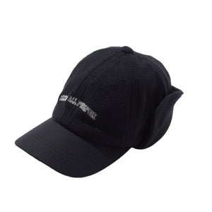 ARCH LOGO EAR FLAP FLEECE CAP｜BLACK x BLACK