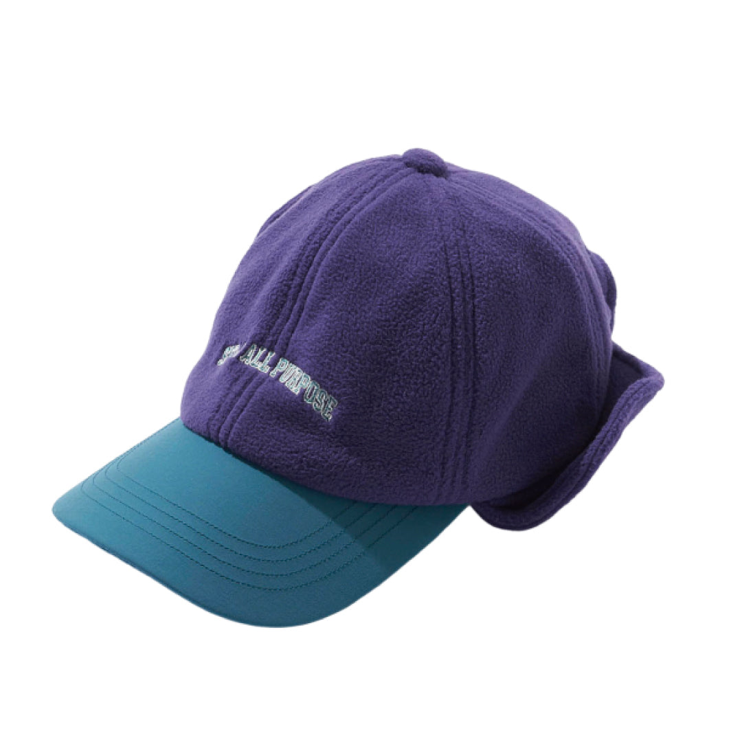 ARCH LOGO EAR FLAP FLEECE CAP｜PURPLE x TEAL