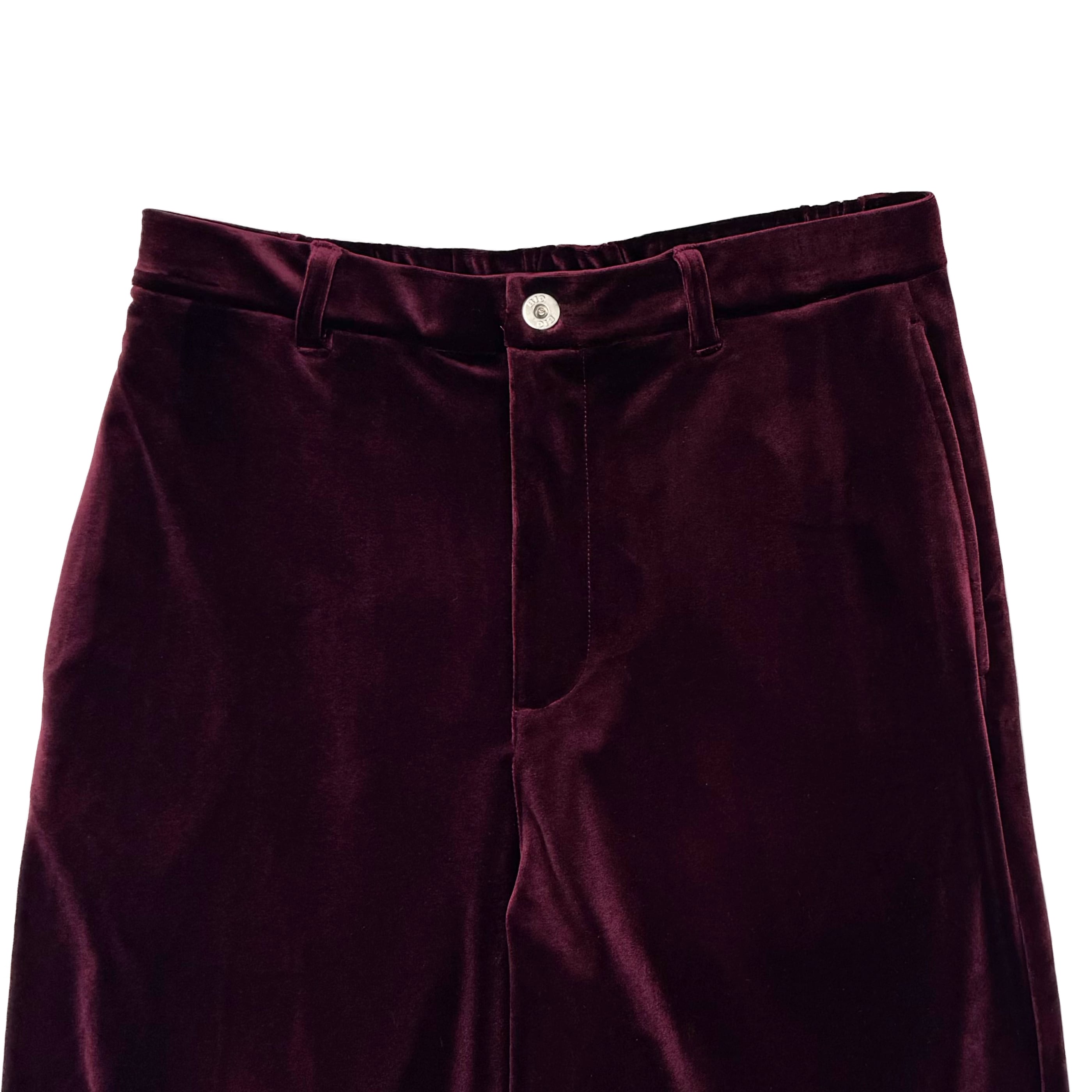 VELOUR TROUSERS｜BORDEAUX