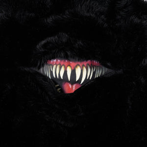 SINISTER MOUTH FAUX FUR JACKET｜BLACK