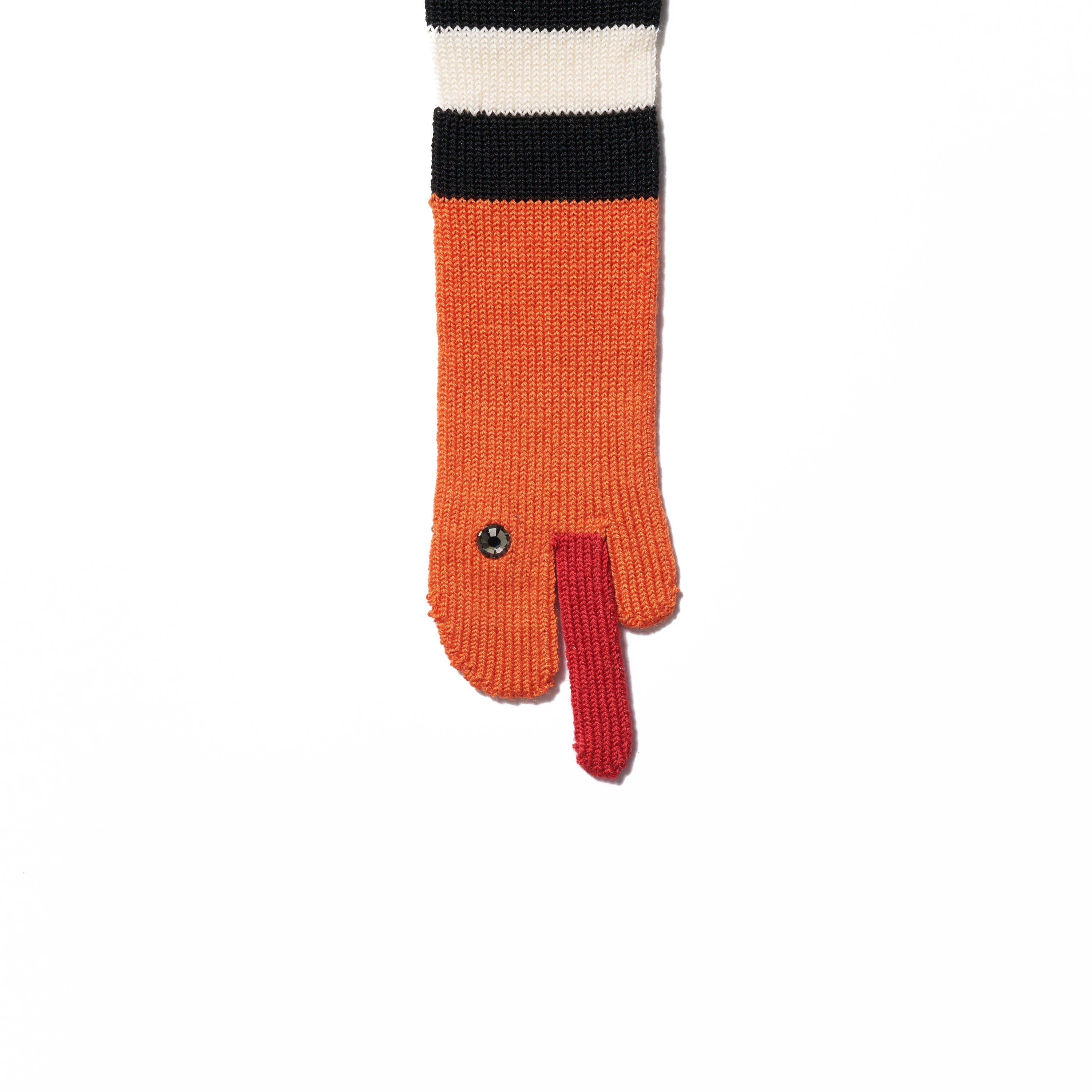 SNAKE KNIT TIE｜ORANGE