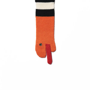 SNAKE KNIT TIE｜ORANGE
