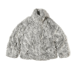SINISTER MOUTH FAUX FUR JACKET｜GREY