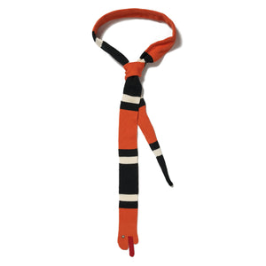 SNAKE KNIT TIE｜ORANGE
