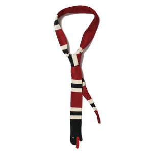 SNAKE KNIT TIE｜RED