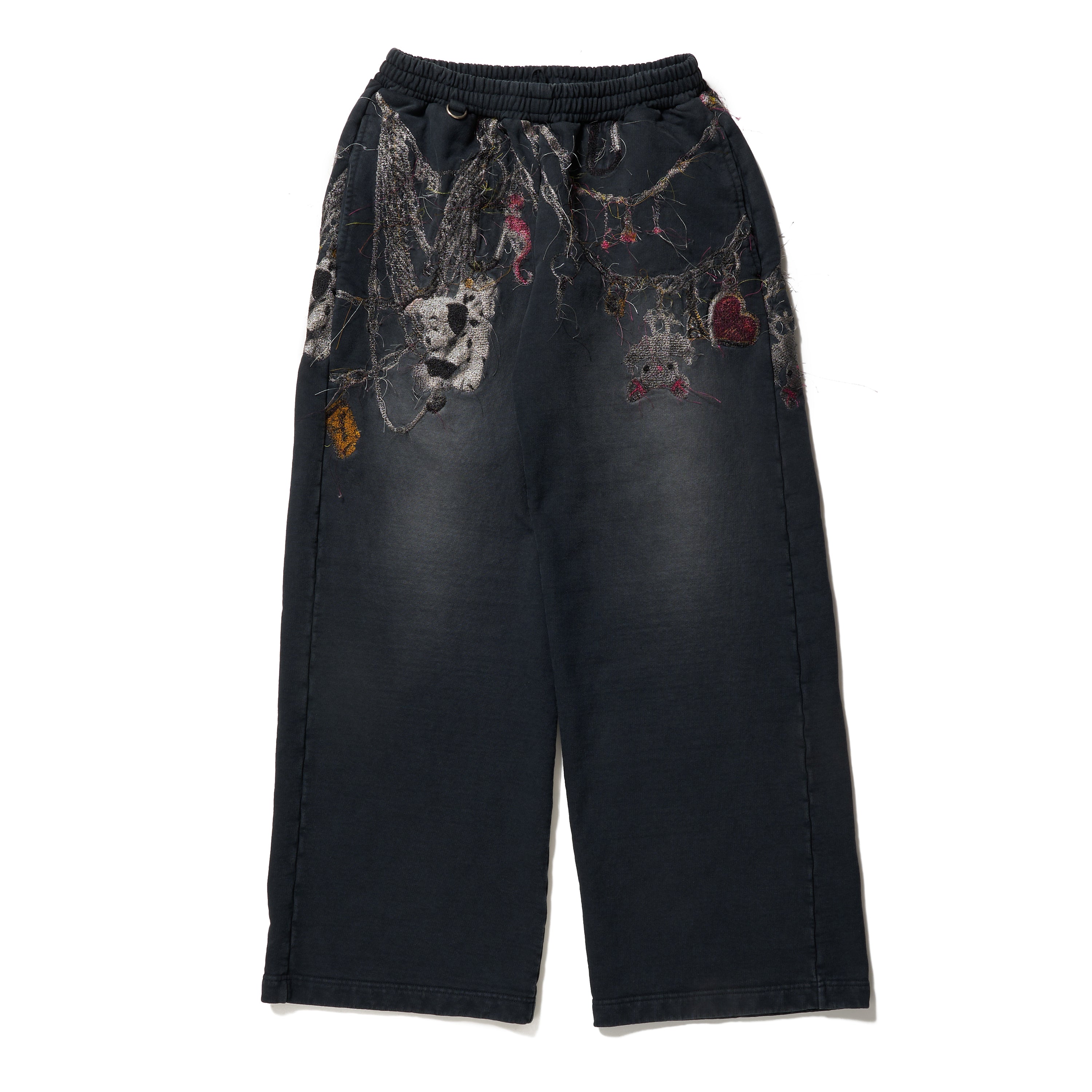 EMBROIDERED CHAIN SWEATPANTS｜GREY