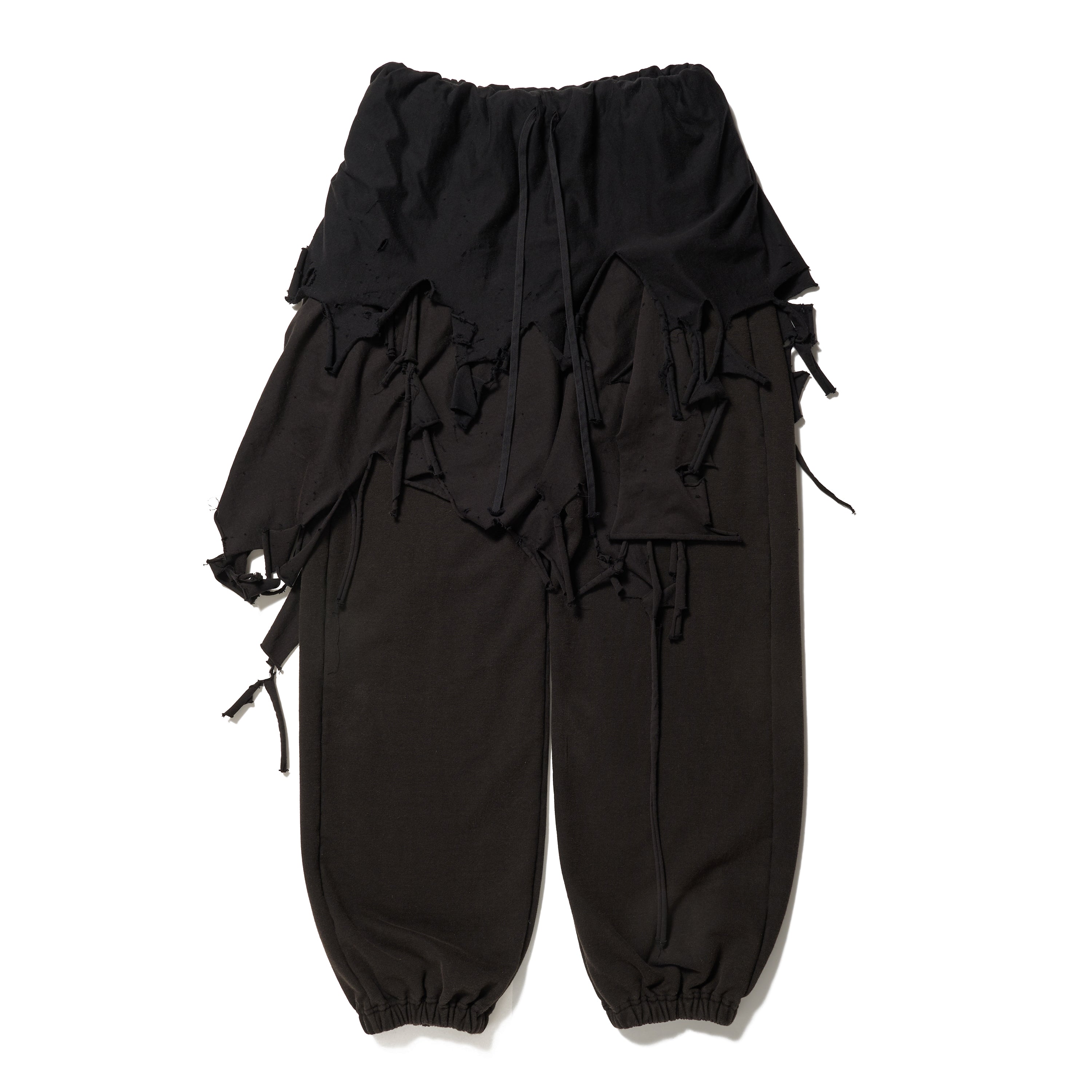 sanslimite パンツ　黒　size0 PHANTOM FRAYED SWEATPANTS｜BLACK – NOU-KON