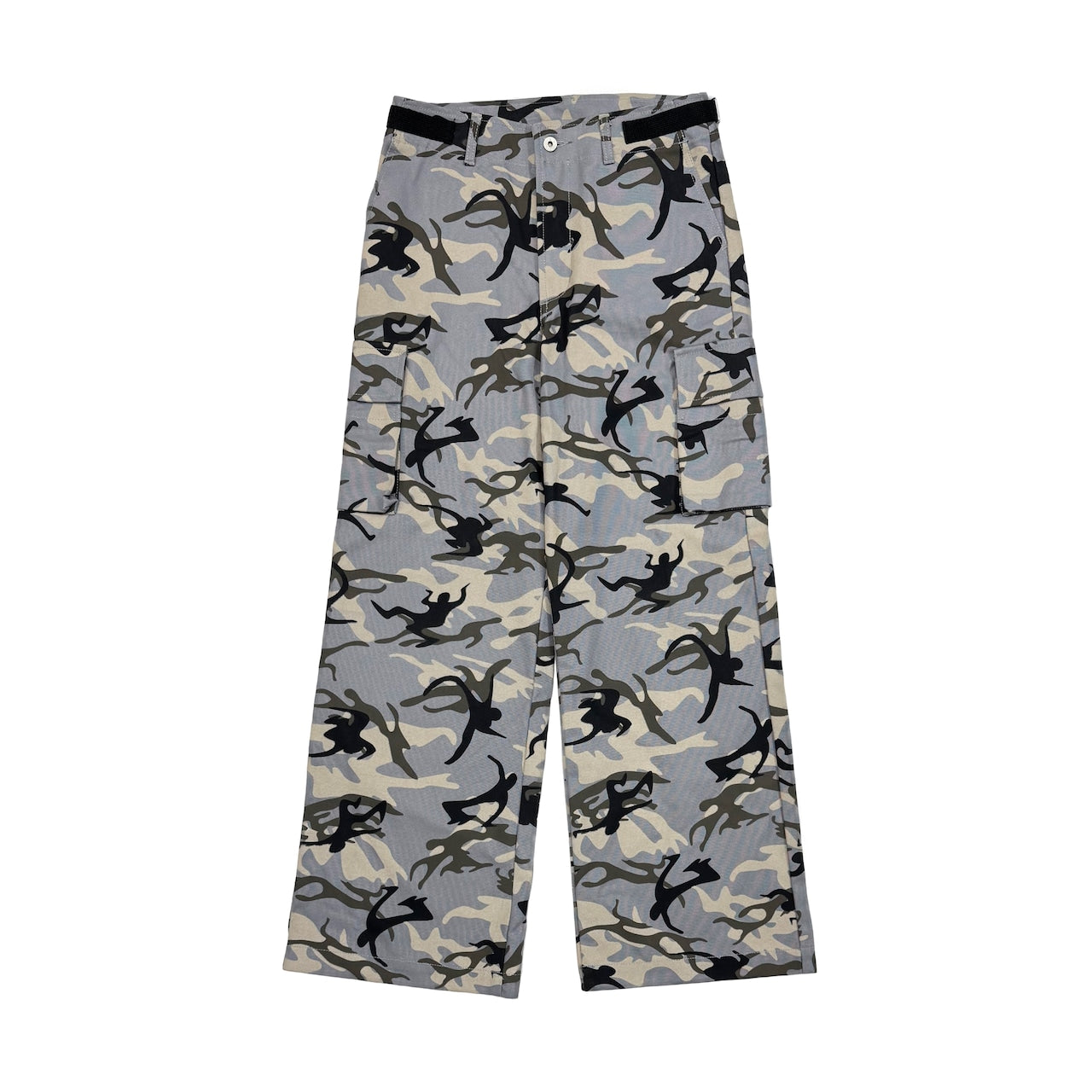 DANCING CAMOUFLAGE CARGO TROUSERS｜GRAY