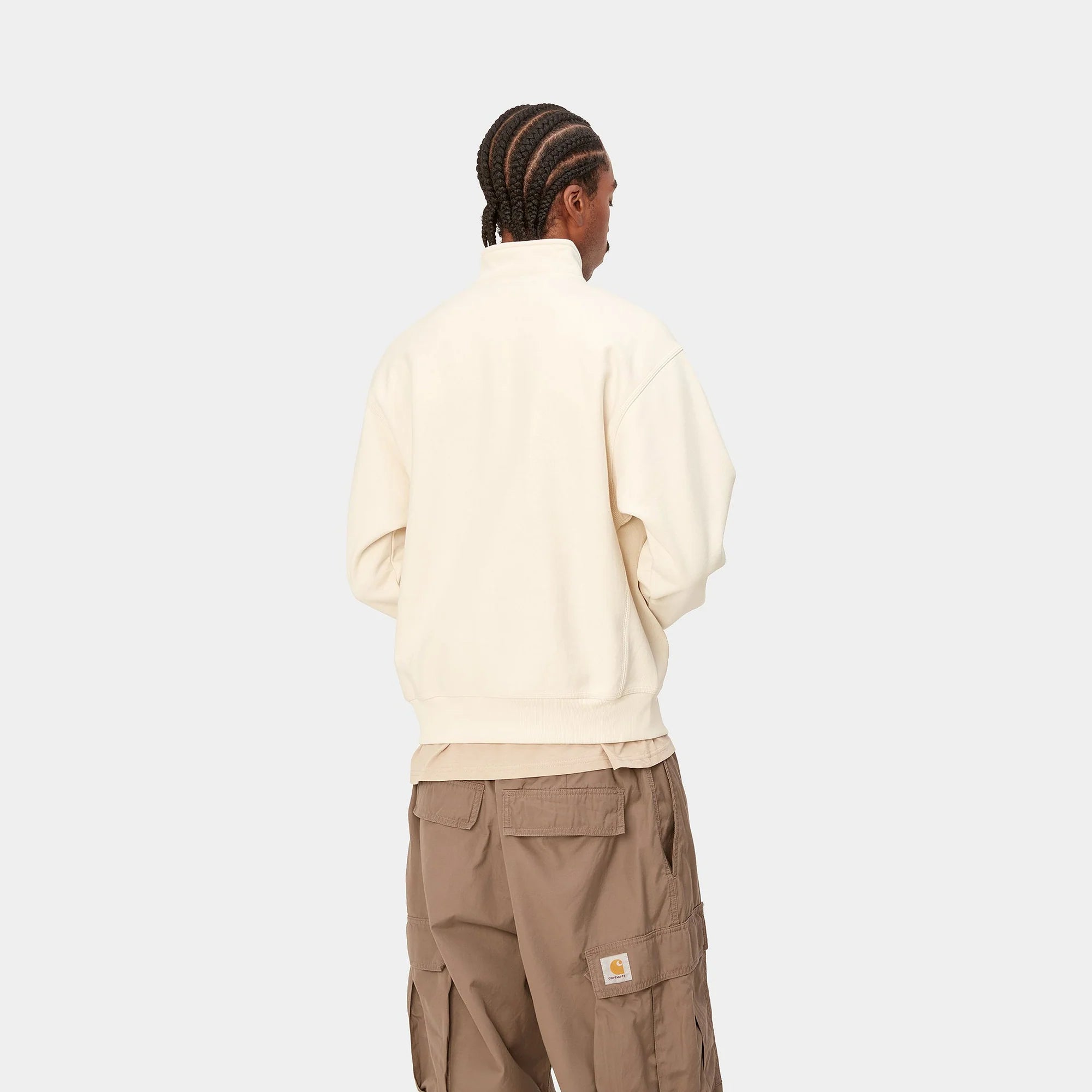 HALF ZIP AMERICAN SCRIPT SWEATSHIRT｜NATURAL