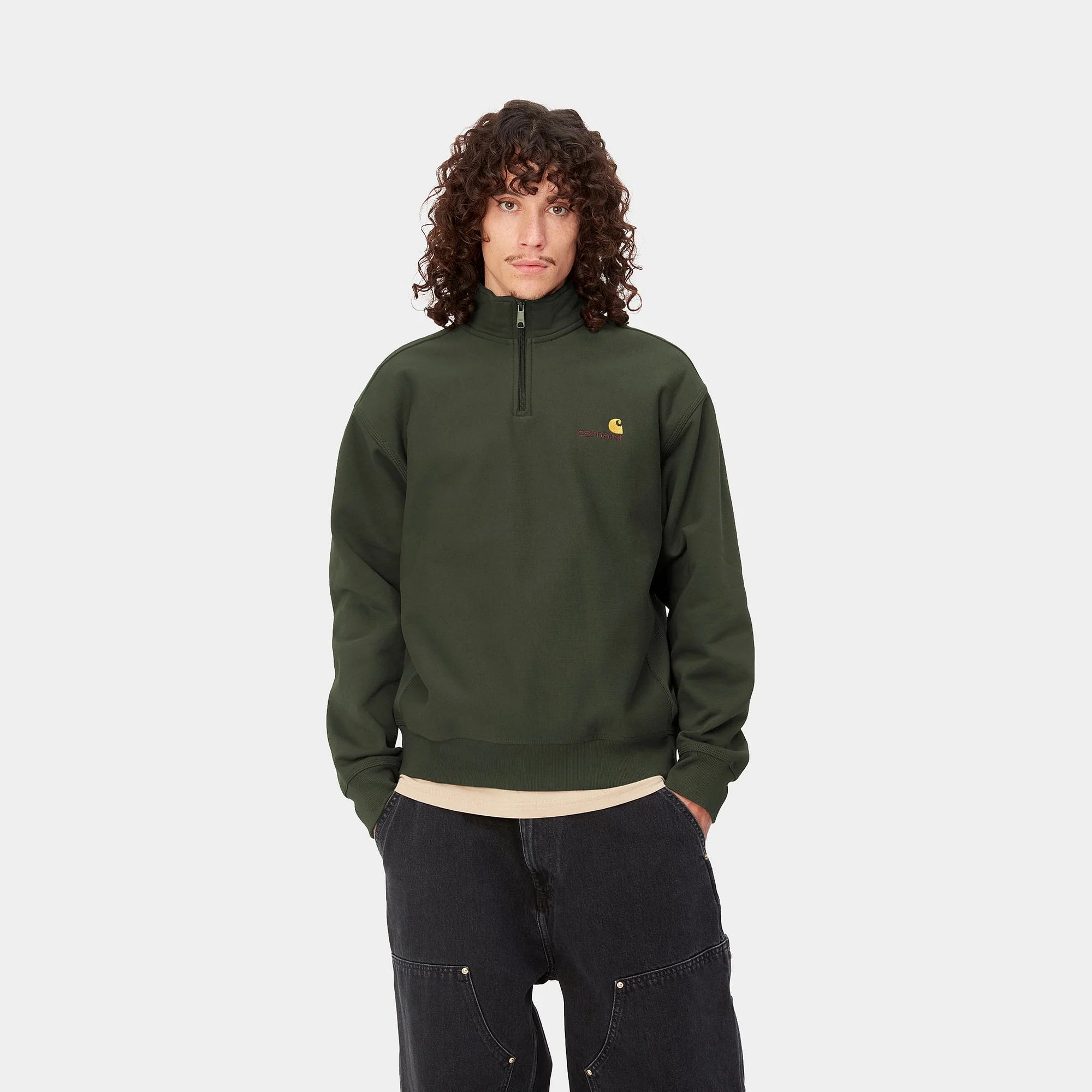 HALF ZIP AMERICAN SCRIPT SWEATSHIRT｜PLANT