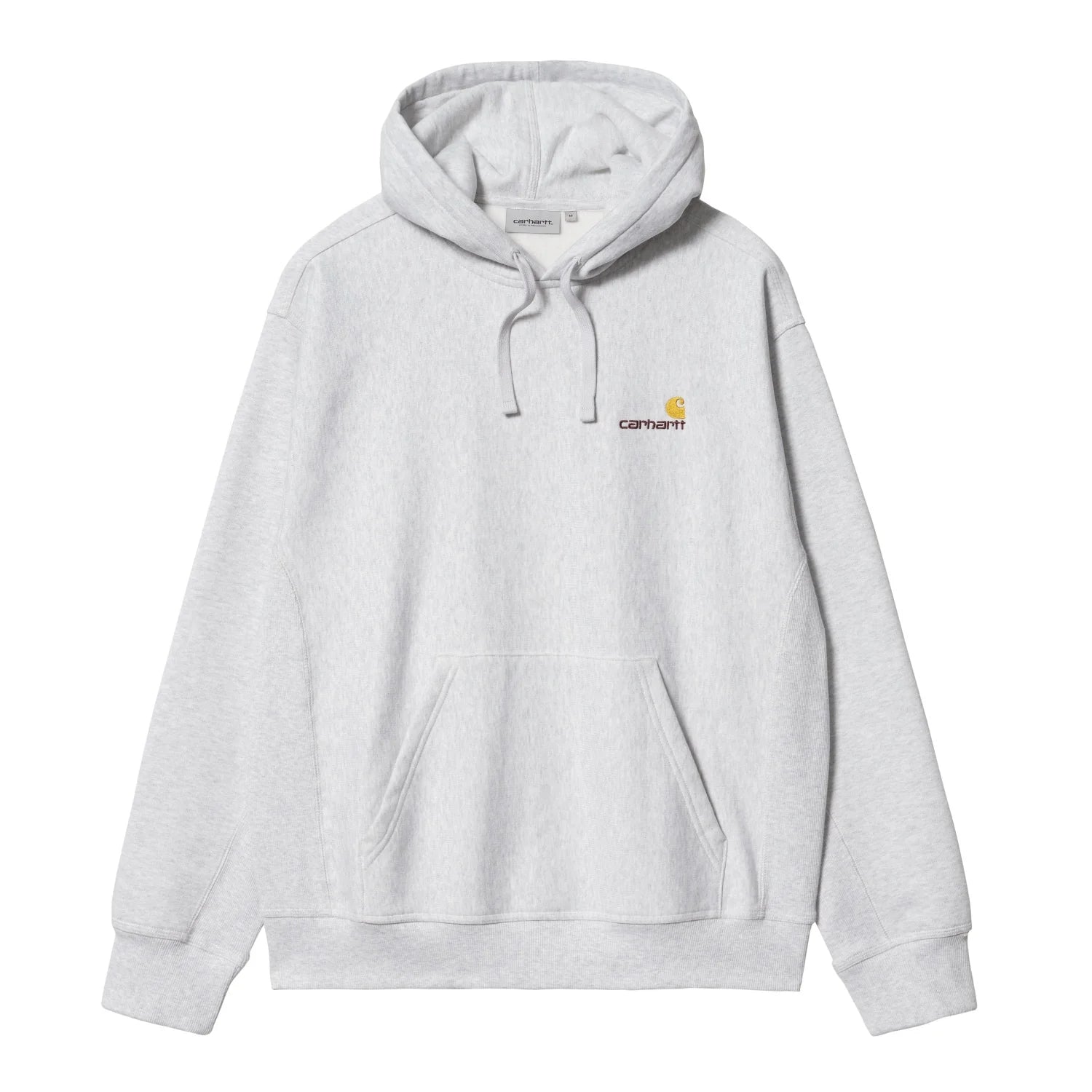 HOODED AMERICAN SCRIPT SWEATSHIRT｜ASH HEATHER