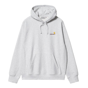 HOODED AMERICAN SCRIPT SWEATSHIRT｜ASH HEATHER