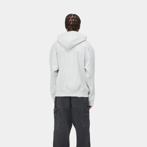 HOODED AMERICAN SCRIPT SWEATSHIRT｜ASH HEATHER