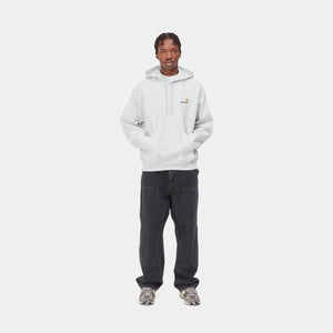 HOODED AMERICAN SCRIPT SWEATSHIRT｜ASH HEATHER