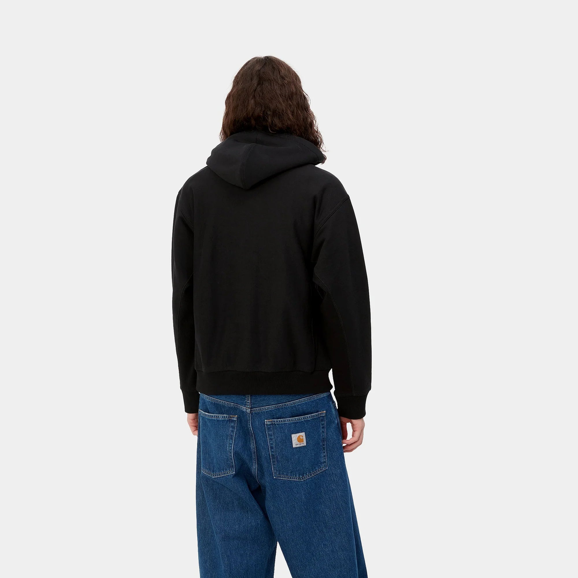HOODED AMERICAN SCRIPT SWEATSHIRT｜BLACK