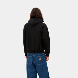 HOODED AMERICAN SCRIPT SWEATSHIRT｜BLACK