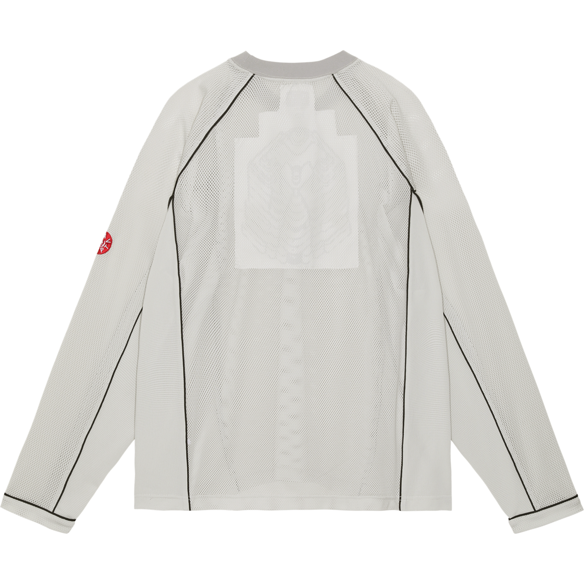 MESH RAGLAN COLOUR LONG SLEEVE T｜GREY